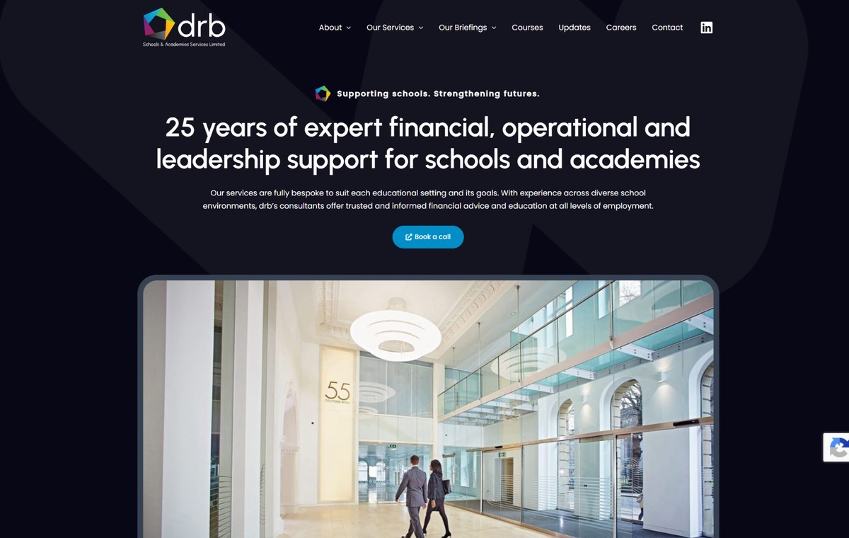 drb Schools and Academies Services website supported by Genius Creative