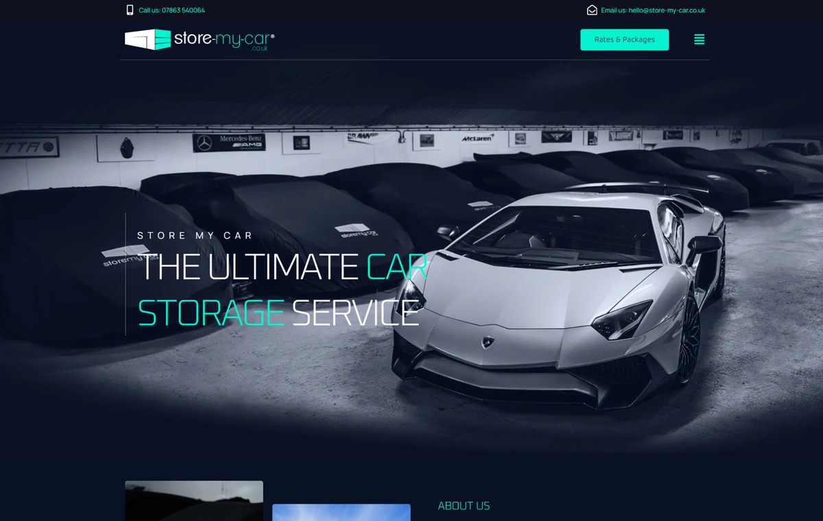 Store My Car vehicle storage website supported by Genius Creative